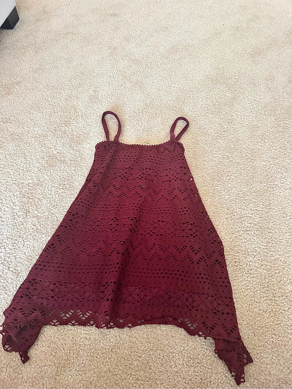 Lace Camisole in Burgundy Like New